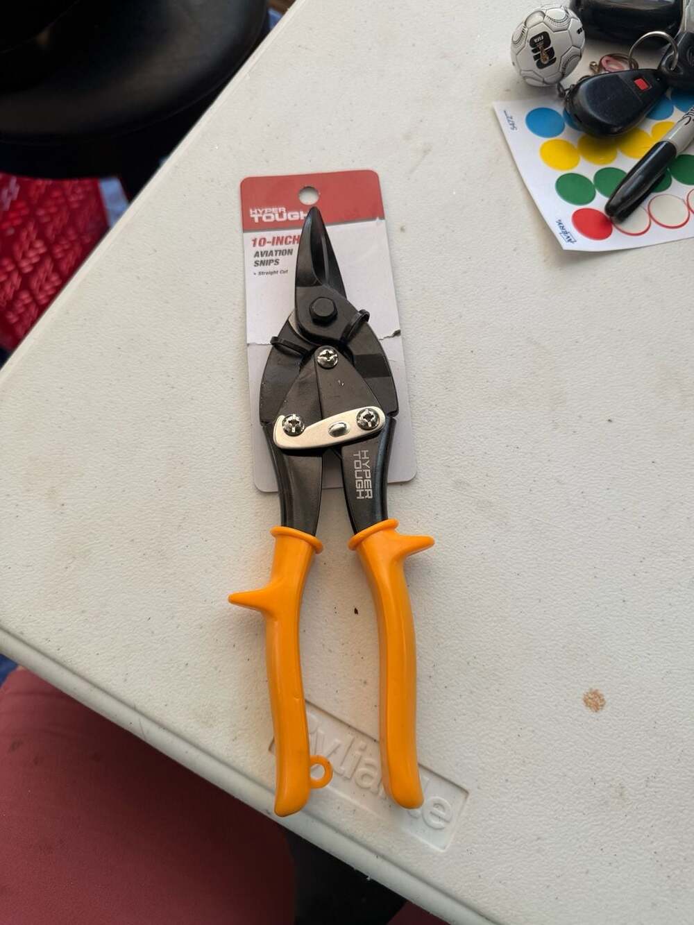 Hyper Tough 10-Inch Aviation Snips Straight Cut